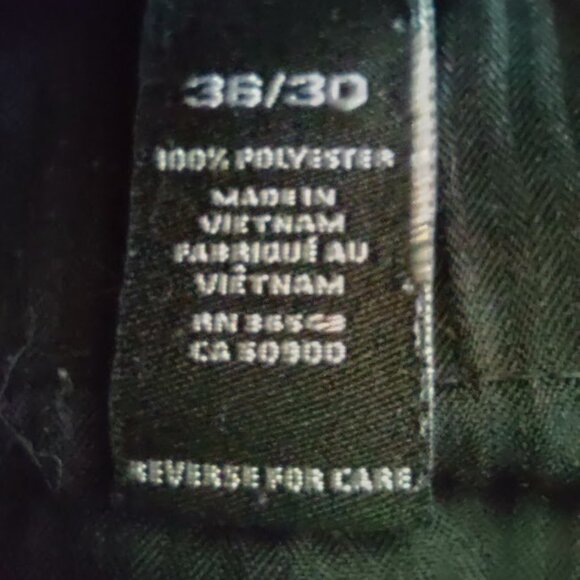 VAN HEUSEN DRESS SLACKS BLACK BUTTON BACK POCKETS, BELT LOOPS HOOK AND BUTTON 36 - Picture 10 of 15